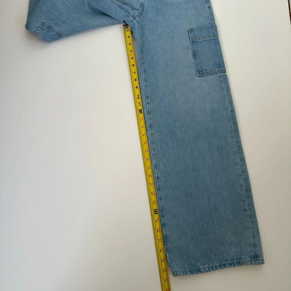 Frame Denim Light Blue Jeans with Silver Button 100%cotton - Picture 12 of 15